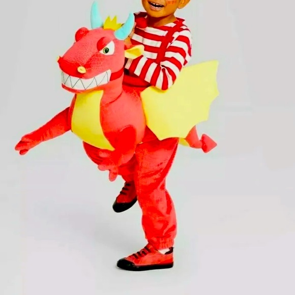 Party City Costumes Hyde Eek Halloween Kids Plush Red Dragon Rider